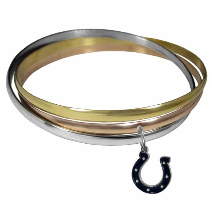 Indianapolis Colts Tri-color Bangle Bracelet