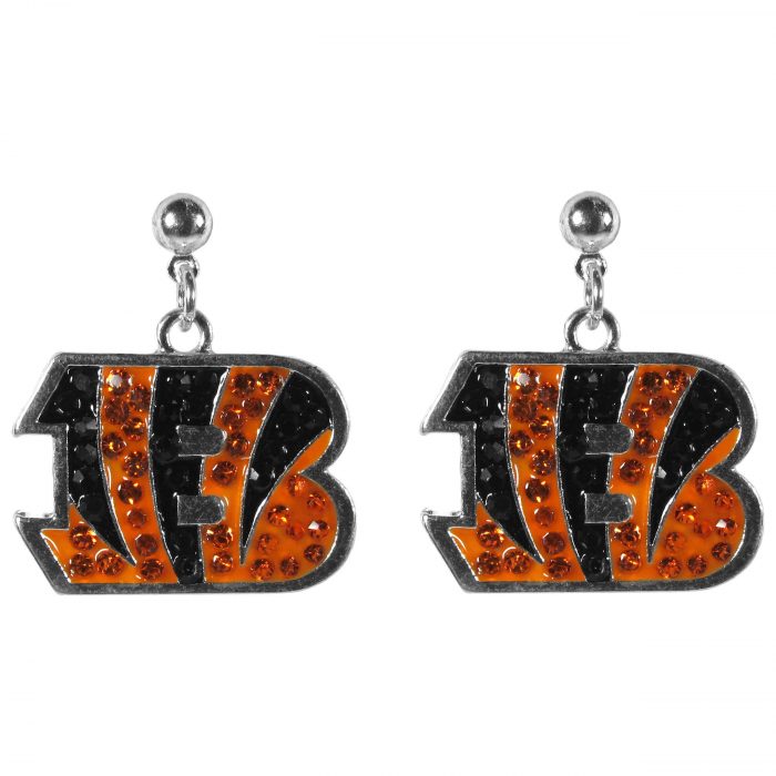 Cincinnati Bengals Crystal Stud Earrings