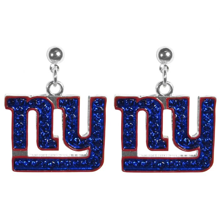 New York Giants Crystal Stud Earrings