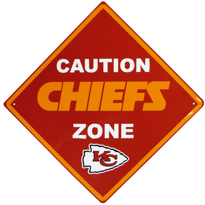 Kansas City Chiefs Caution Wall Sign Plaque