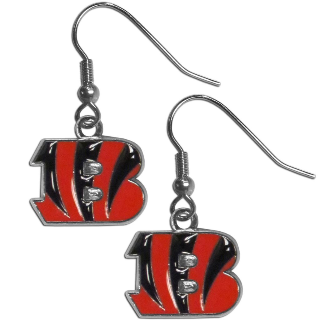 Cincinnati Bengals Chrome Dangle Earrings | Fanhood Gear
