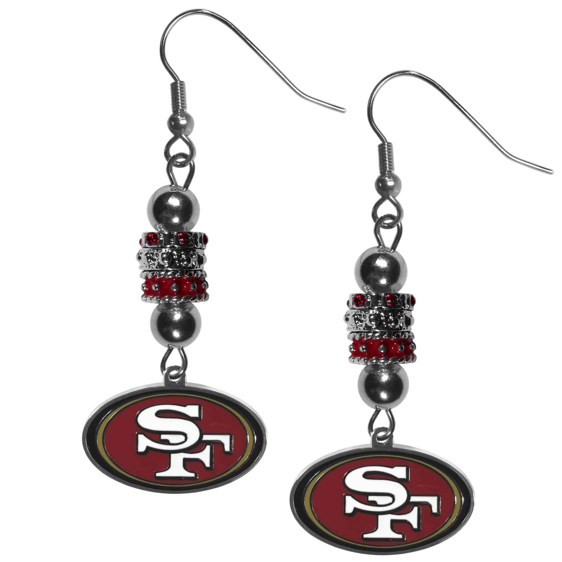 San Francisco 49ers Euro Bead Earrings 