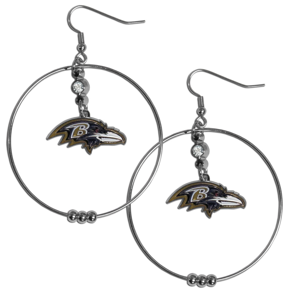 Philadelphia Eagles 2 Inch Hoop Earrings