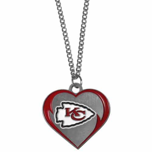 Kansas City Chiefs Heart Necklace 