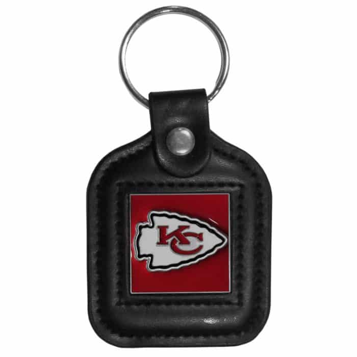 Kansas City Chiefs Square Leatherette Key Chain