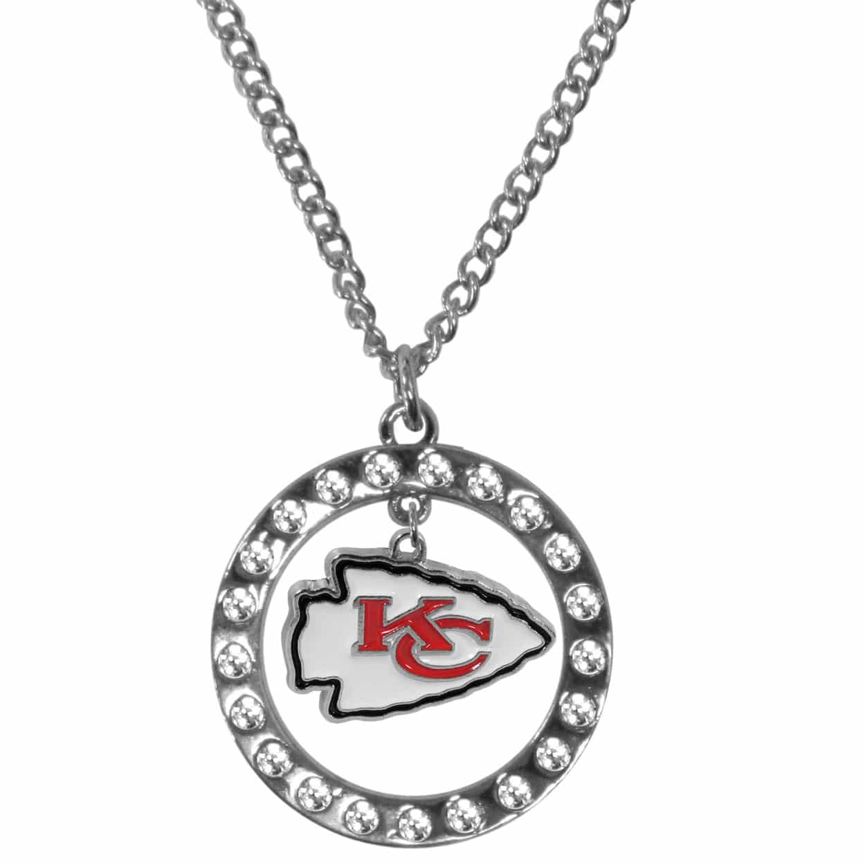 Kansas City Chiefs Rhinestone Hoop Necklaces | Fanhood Gear