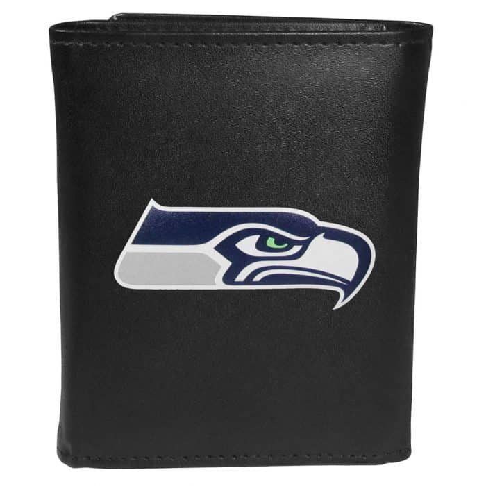 Seattle Seahawks Leather Tri-fold Wallet, Large Logo