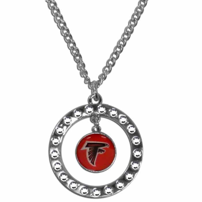 Atlanta Falcons Rhinestone Hoop Necklace