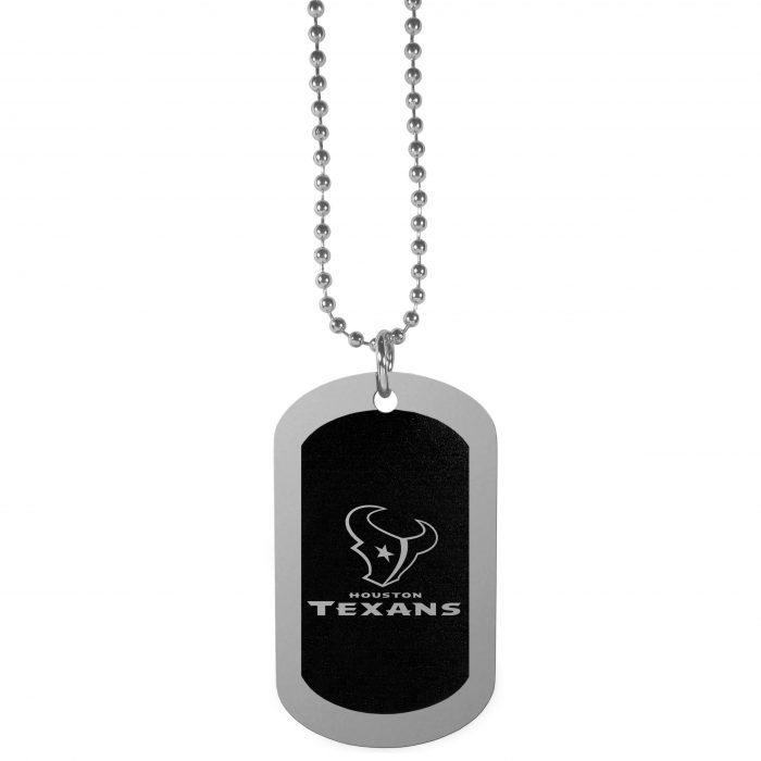 Houston Texans Chrome Tag Necklace