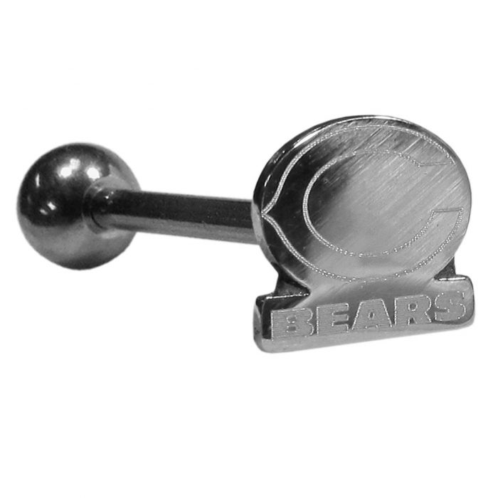 Chicago Bears Barbell Tongue Ring