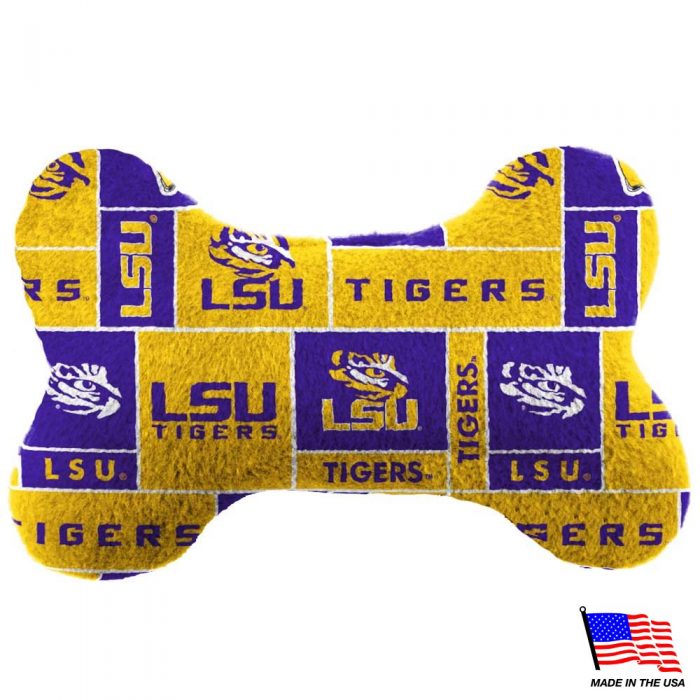 LSU Tigers Plush Bone Toy