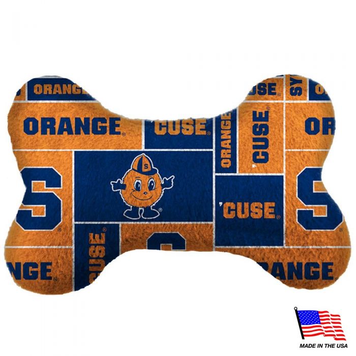 Syracuse Orange Plush Bone Toy