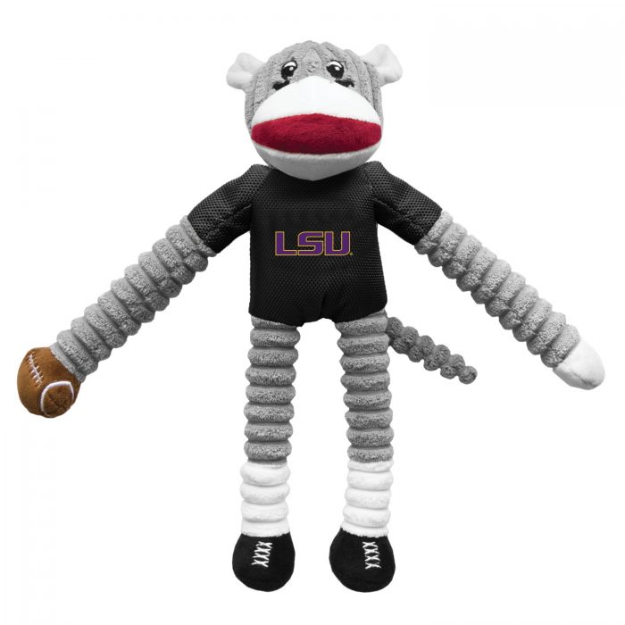 LSU Tigers Sock Monkey Pet Toy