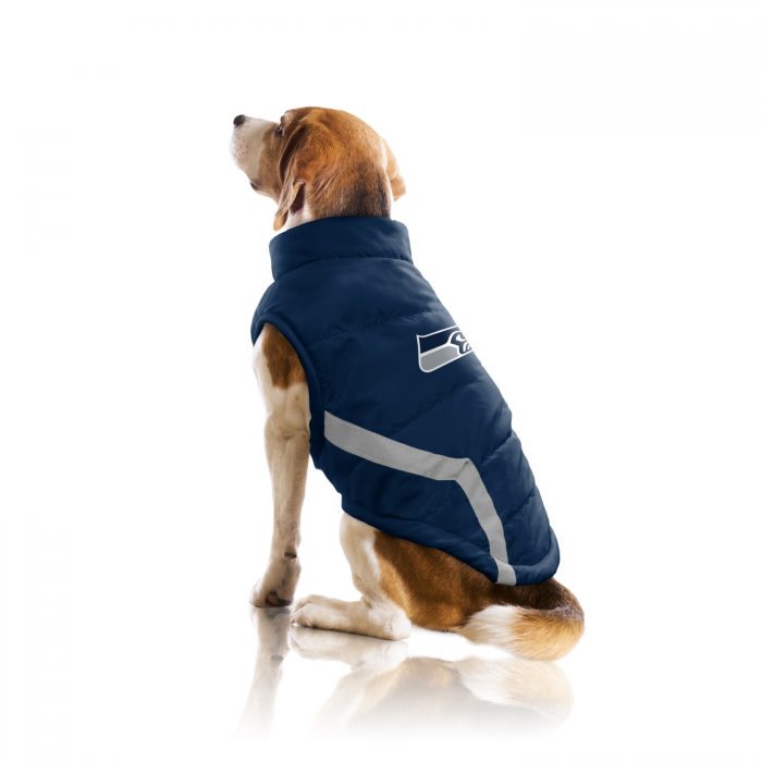 Seattle Seahawks Pet Puffer Vest - Image 3