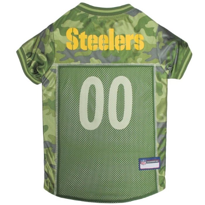 Pittsburgh Steelers Pet Camo Jersey